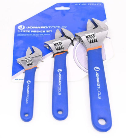 Jonard Tools AW-6810 Adjustable Wrench Set, Alloy Steel