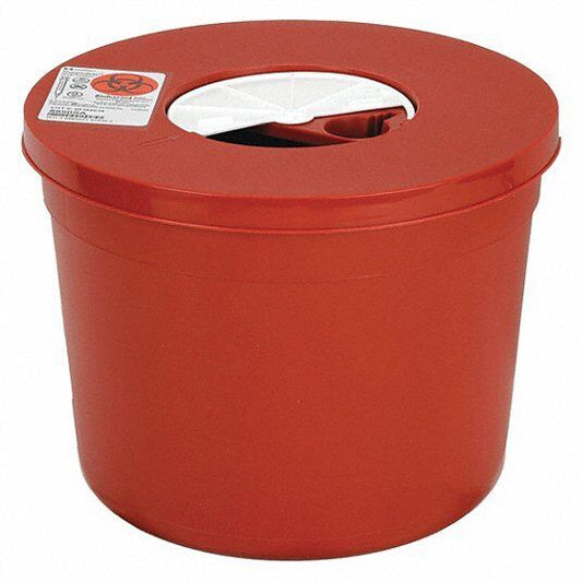 Covidien SR5Q100950 Sharps Container, 1.25 gal Capacity, Red, PK 5