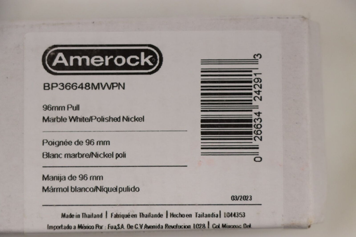 AMEROCK BP36648MWPN 3-3/4" Drawer Handle Pull, ‎(SCRATCHED)