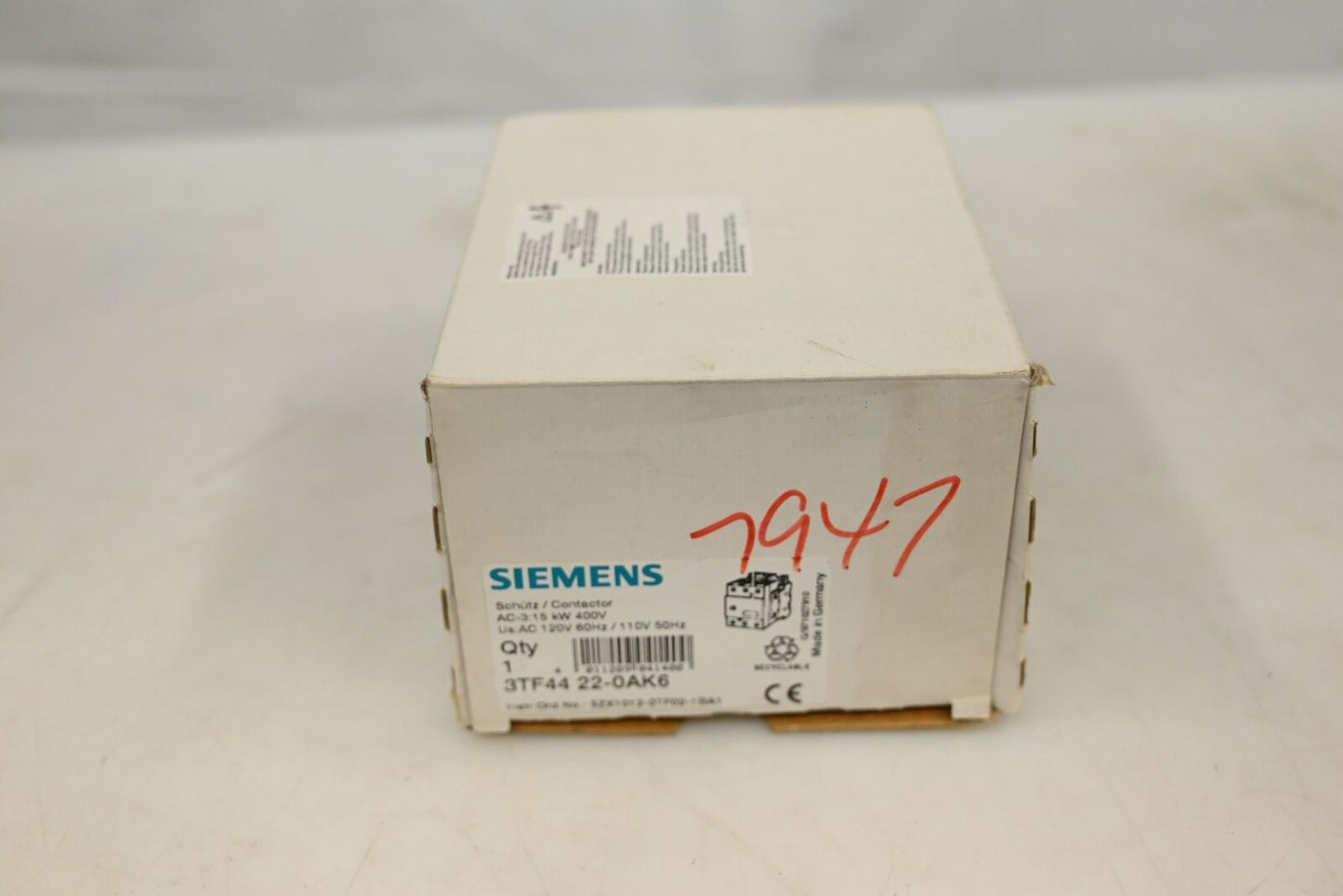 Siemens 3TF4422-0AK6 Motor Controls Contactors