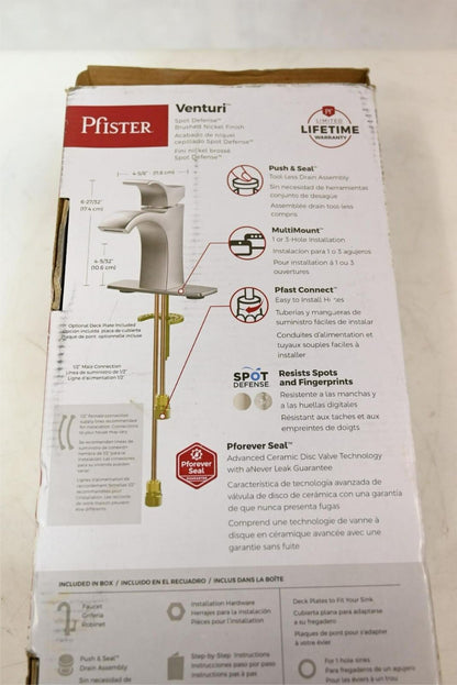 Pfister LF-042-VNGS Venturi 1 Hole Single-Handle Bathroom Faucet in Spot Defense