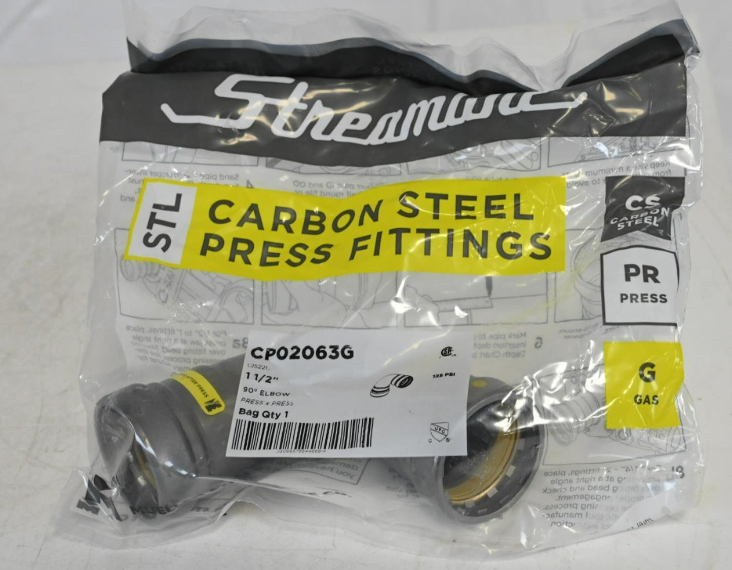 Streamline CP02063G Carbon Steel Press Fittings