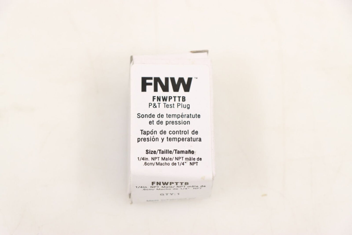 FNW FNWPTTB 1/4" Pressure & Temp TEST Plug, PK 36