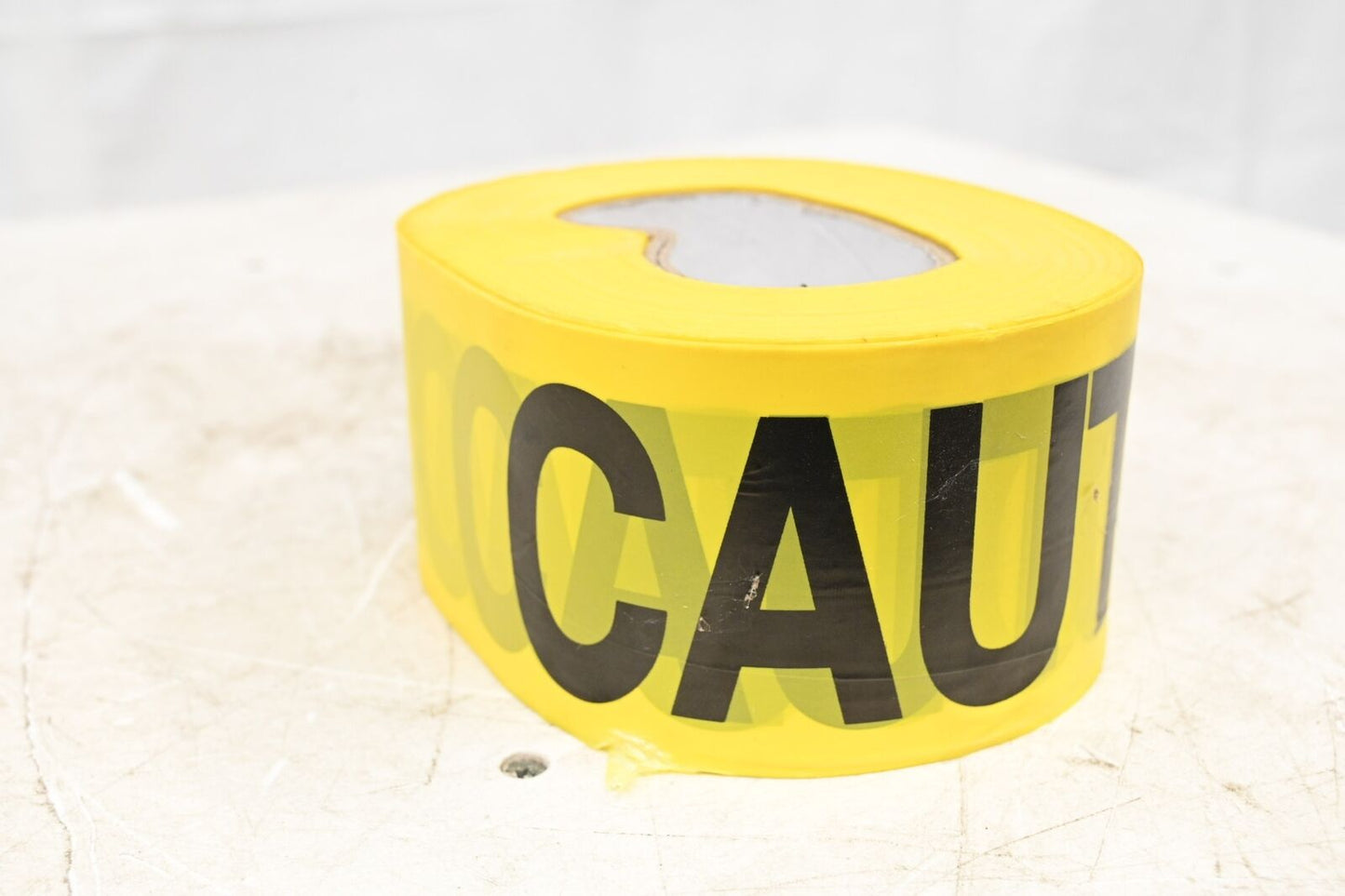 Barricade Tape 4A416, 1,000 ft Roll Length, 3 in Roll Width, Yellow