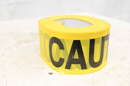 Barricade Tape 4A416, 1,000 ft Roll Length, 3 in Roll Width, Yellow