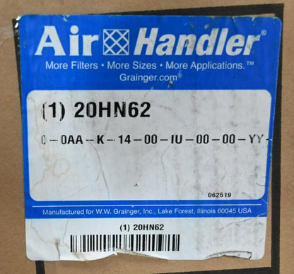 Air Handler 20HN62 Mini-Pleat Air Filter, 24 Height x 24 Width x 12 Depth