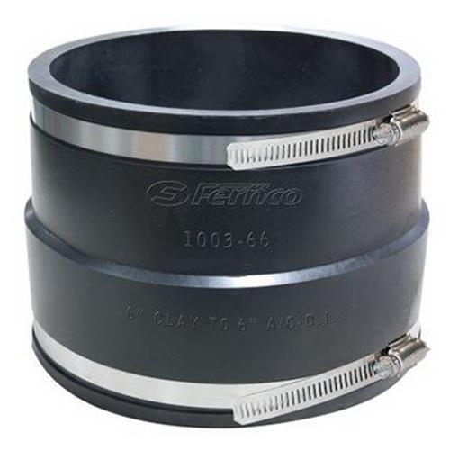 Fernco 1003-66 Flexible Coupling (Clay to Asbestos Cement Fiber or Ductile I.)