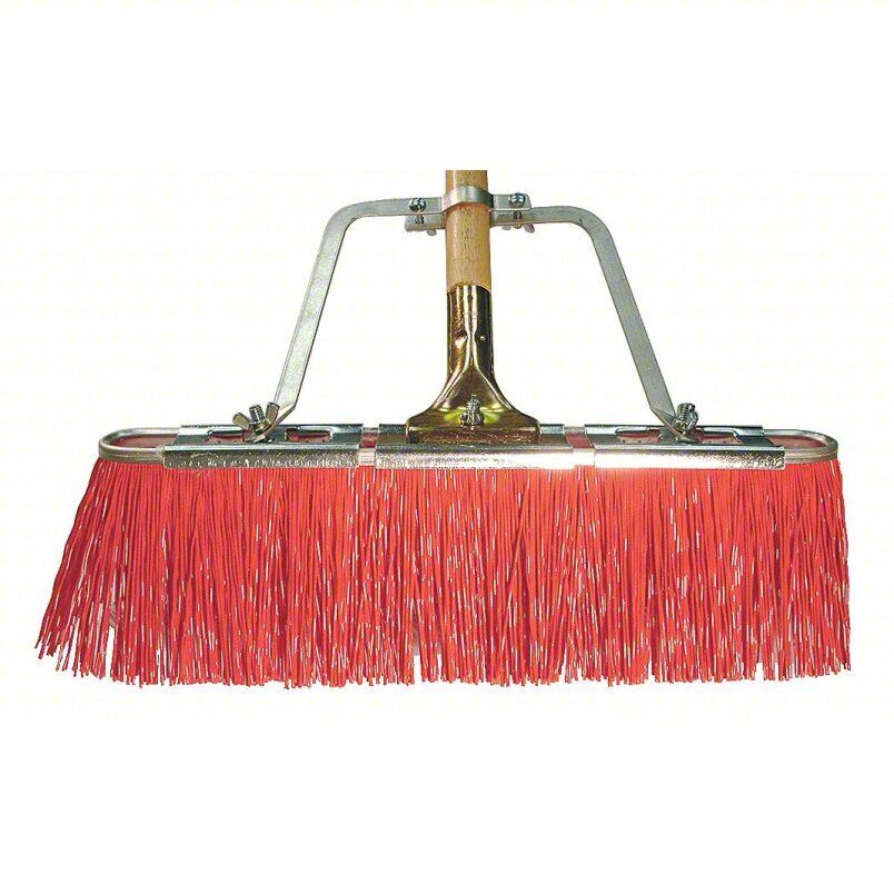 TOUGH GUY 12L032 Broom Head Only: 17" Sweep, Stiff, Synthetic, 4 1/4" Bristle Lg