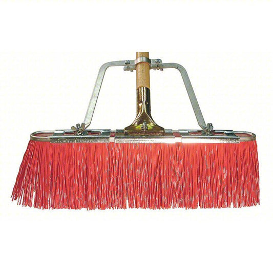 TOUGH GUY 12L032 Broom Head Only: 17" Sweep, Stiff, Synthetic, 4 1/4" Bristle Lg