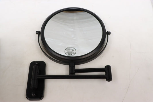 Lansi LC02-B 8" Wall Mirror, Matte Black