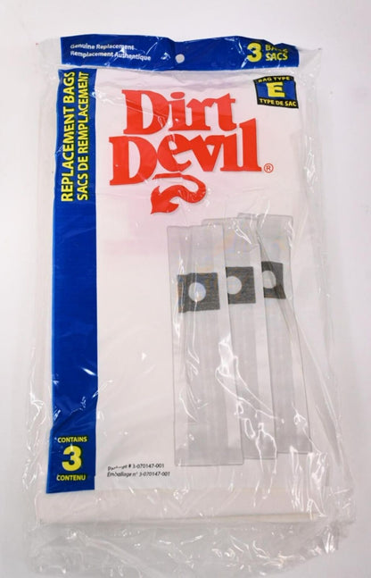 Dirt Devil 3070147001 TYPE E Vacuum Cleaner Bag (3 Bags), PK 12