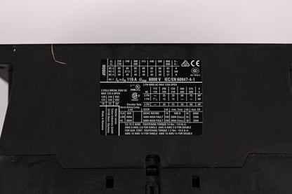 EATON XTCE080FS1B IEC Contactor, 80A, Side-Mounted, 220 Vac 50 Hz, 240 Vac 60 Hz