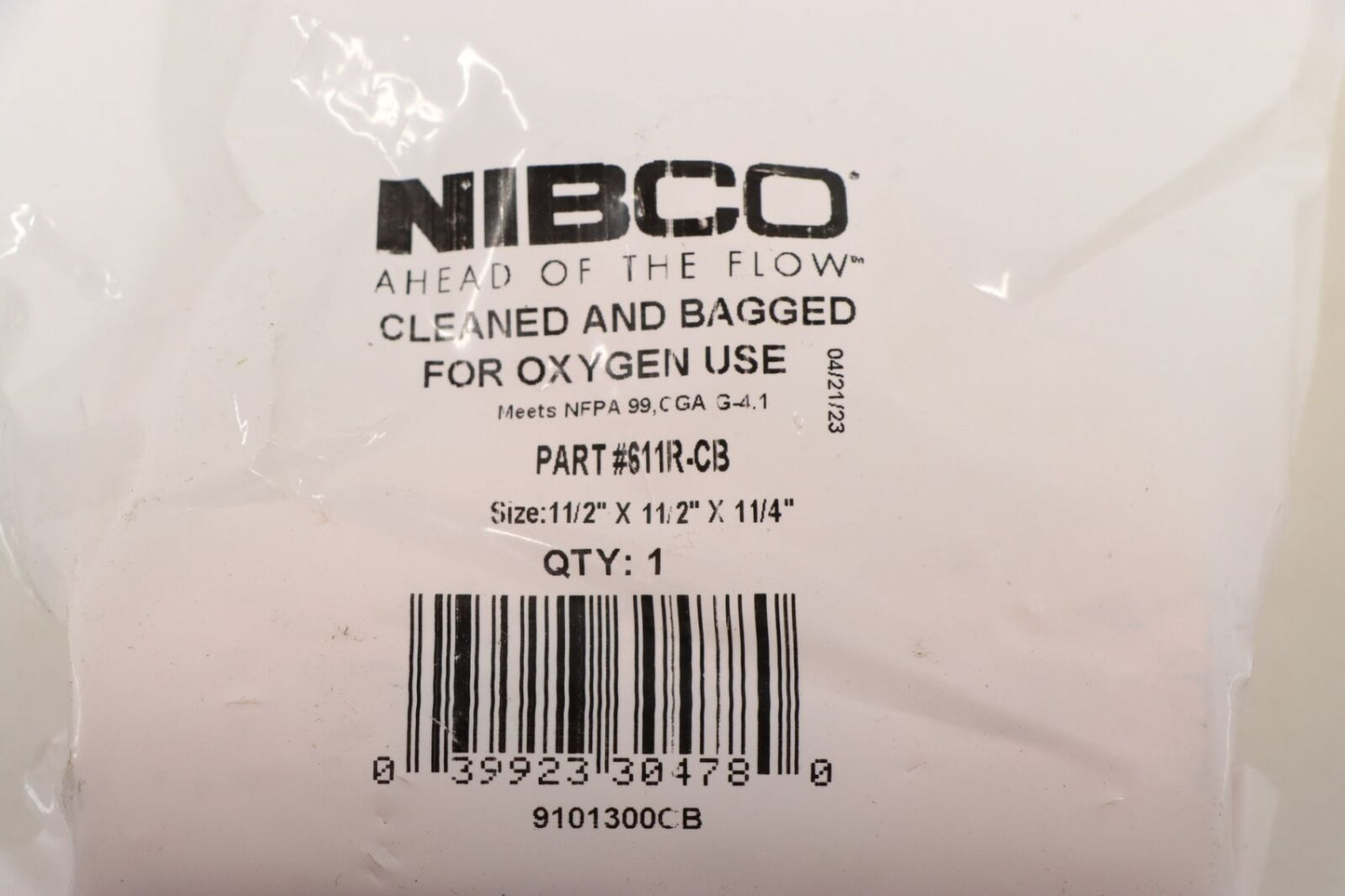 Nibco 611R-CB Solder Pressure Tee 11/2" x 11/2" x 11/4", PK 2