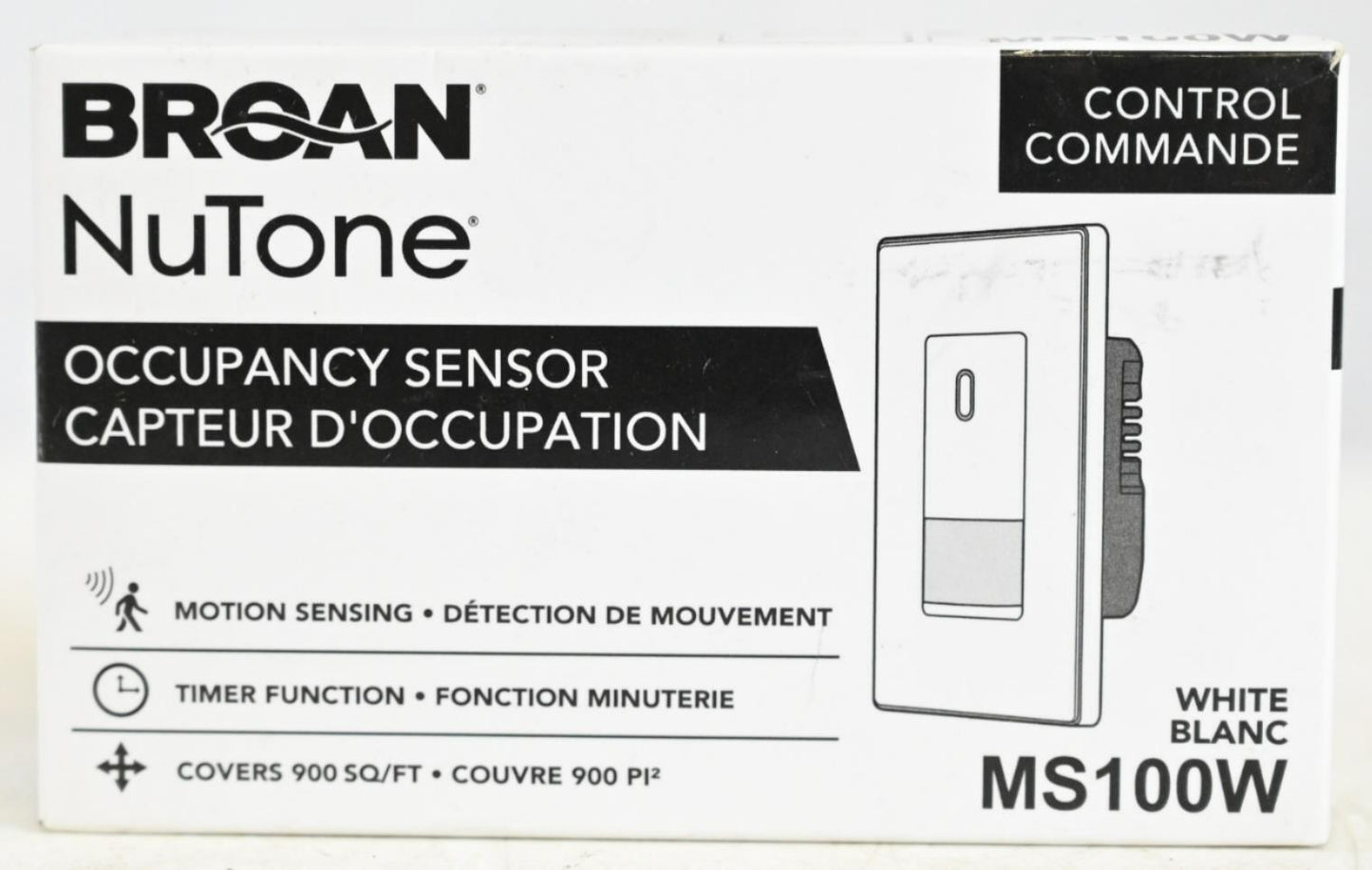 Broan MS100W, Motion Sensor, White