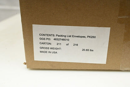 Packing List Envelope PL478, PK 500