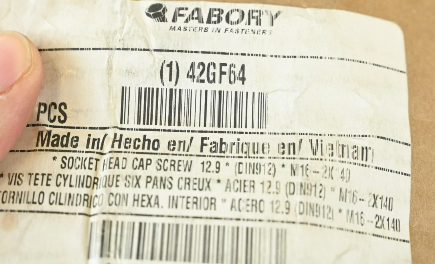 Fabory L07000.160.0140 Socket Head Cap Screw, PK 40