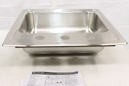 Elkay LRAD1918553 Lusterstone Classic Single Bowl ADA Drop-In Sink, 3 Holes