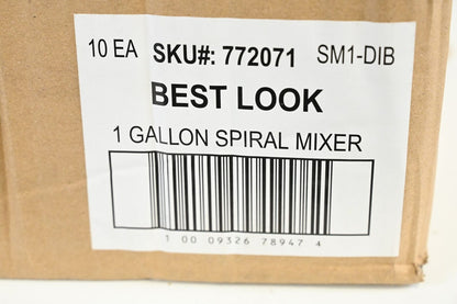 BEST LOOK SM1-DIB 1 Gallon Steel Spiral Mud/Paint Mixer (Lot of 10)