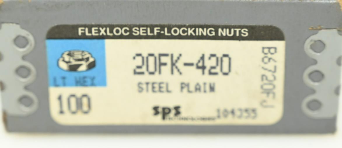 FLEXLOC 20FK-420 Lock Nut, Steel, PK 100