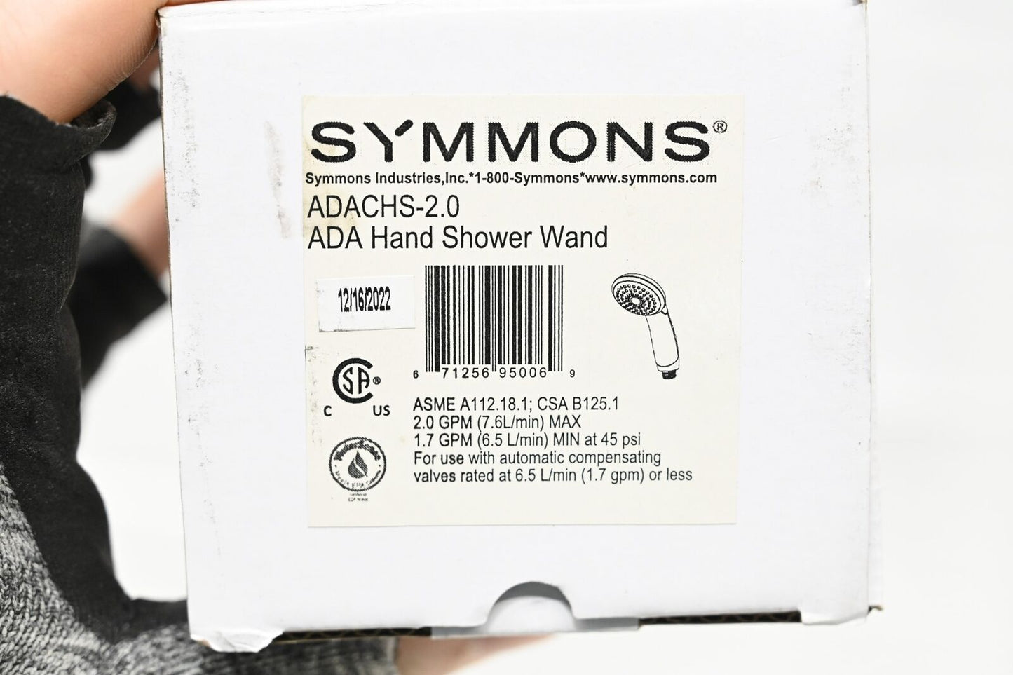 Symmons ADACHS-2.0 ADA Hand Shower Wand, Polished Chrome