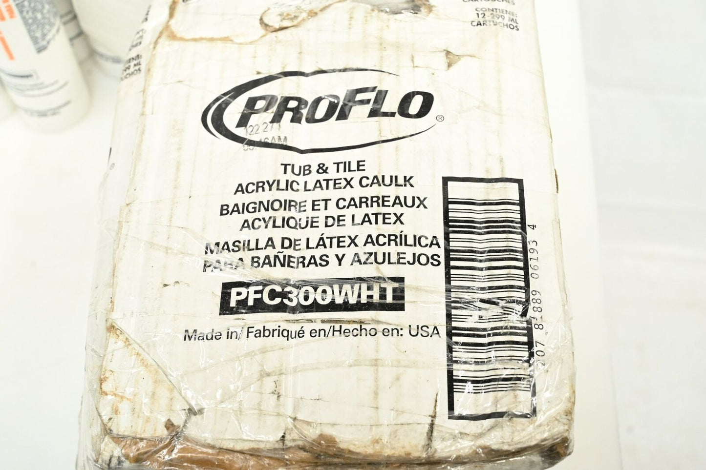 ProFlo PFC300WHT 10.1 oz Tube & TILE Caulk, PK 12