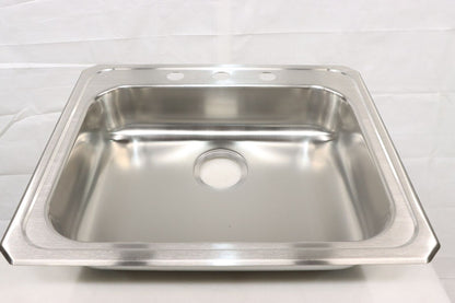 Elkay GECR25213 Celebrity 25" Drop In Single Basin Stainless Steel Kitchen Sink