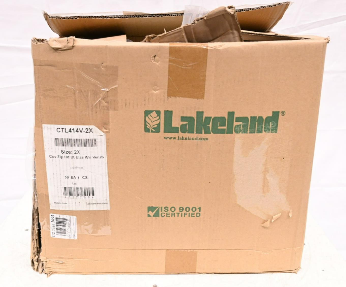 Lakeland CTL414V-2X Hooded Disposable Coveralls, PK 47