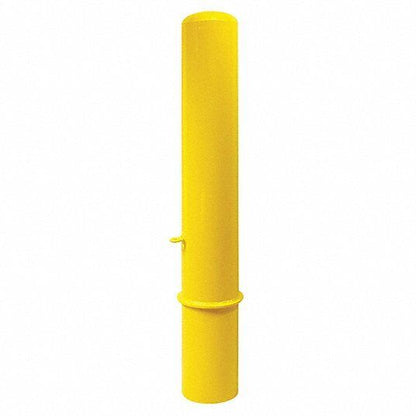 Bollard, Removable, 4", Carbon Steel, Yellow Overal Height: 48 in IBP04040-Y-D