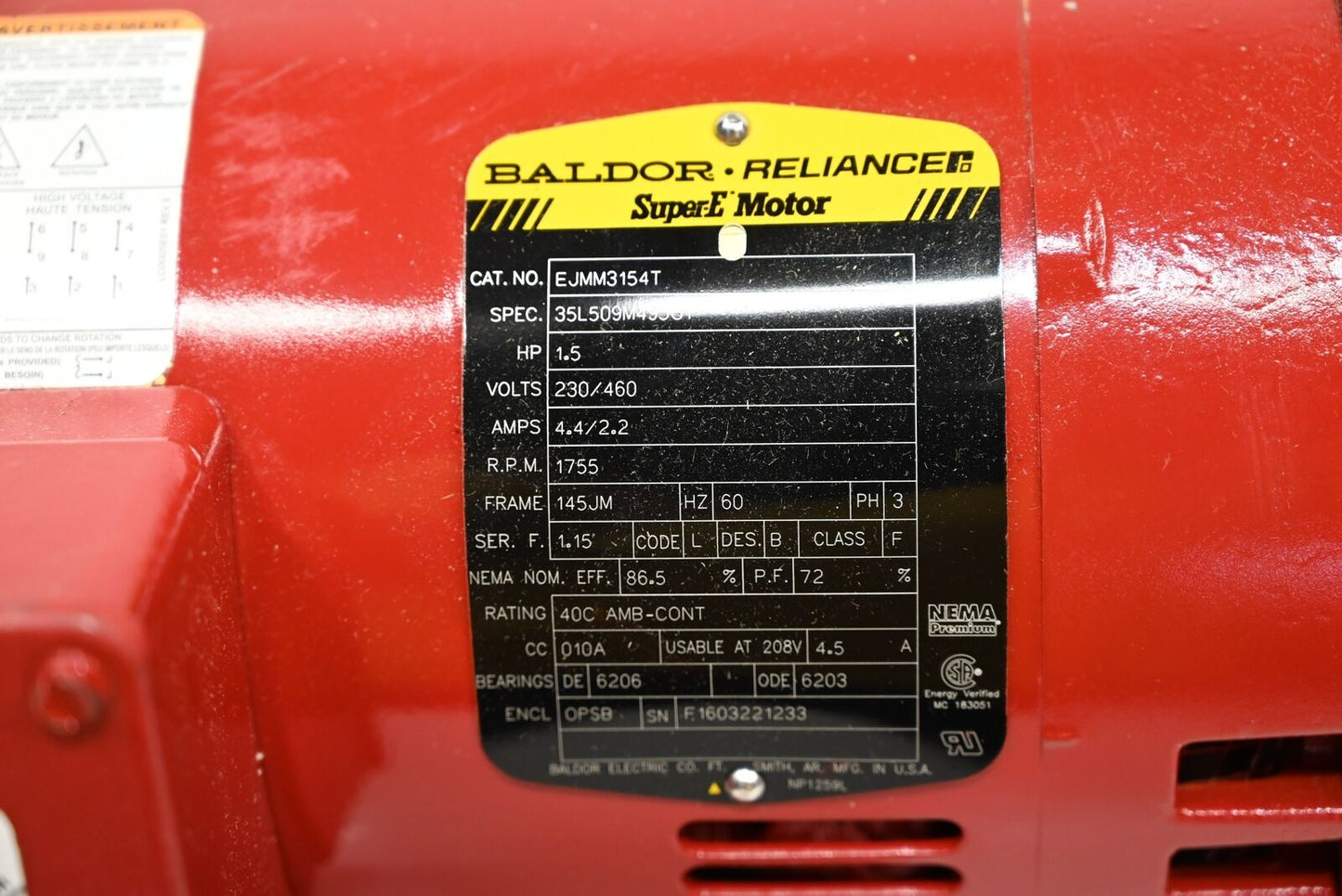 Baldor JMM3218T Bell & Gossett, 5 HP, 208-230/460