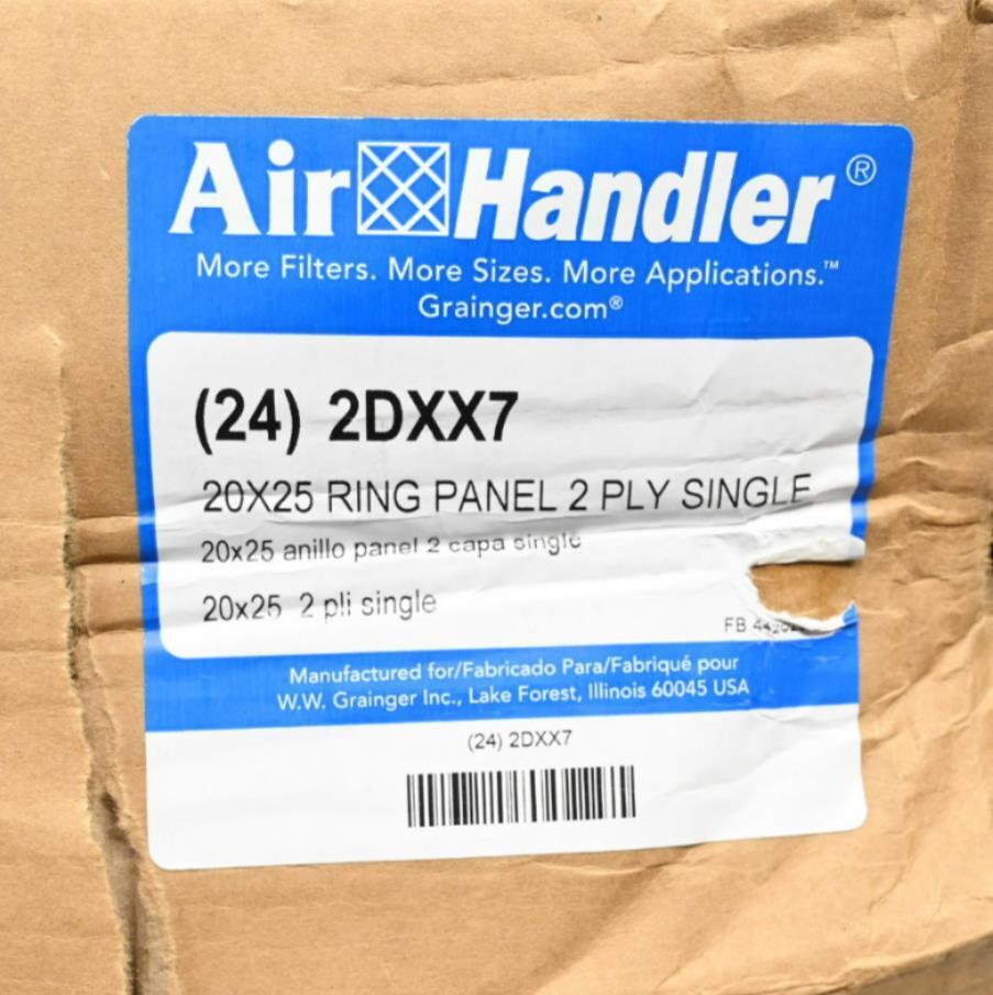 Air Handler 2DXX7 Ring Panel Air Filter, MERV 8, PK 24