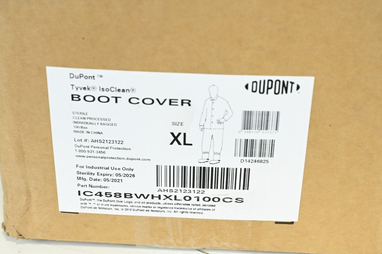 DUPONT IC458BWHXL0100CS Boot Covers, Includes Slip Resistant Sole, XL, PK10