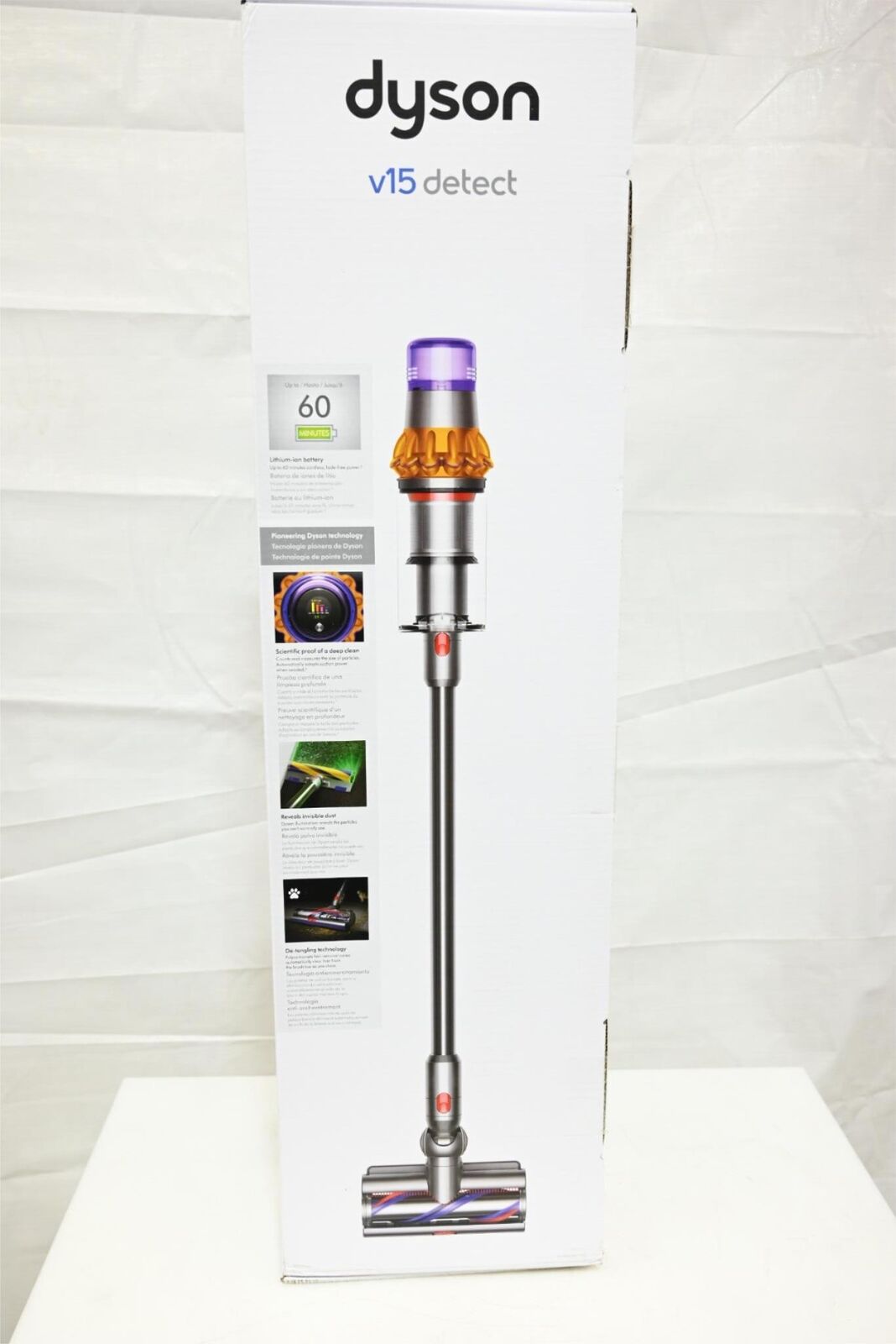 Dyson - V15 Detect Cordless Vacuum with 8 accessories - Yellow/Nickel