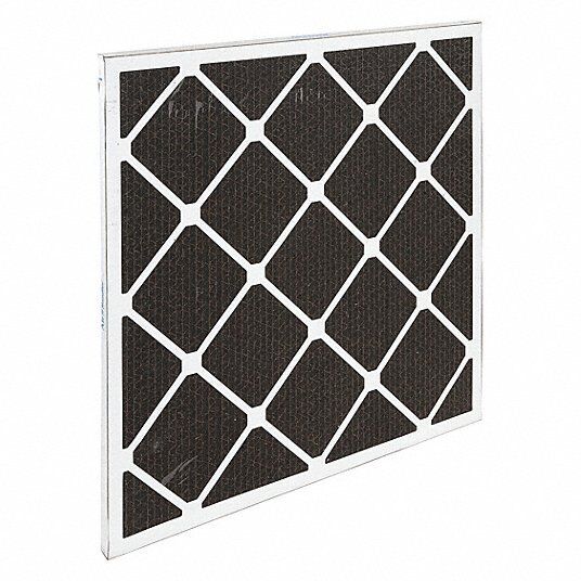 AIR HANDLER 6B846 Odor Removal Non-Pleated Air Filter, Active Carbon, Pack 4