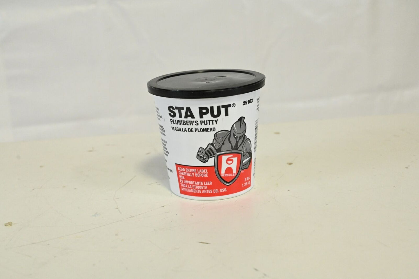 Hercules 25103, Sta Put, Plumbers Putty, 3 Lbs