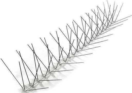 Bird-X STS-10 Bird Repellent Stainless Steel Spikes, 10 ft, 5" W, 4 1/2" H, PK 6