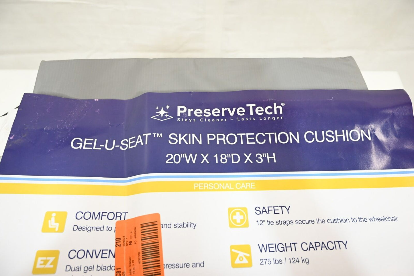 Drive Medical 8046-4 Gel-U-Seat Skin Protection Cushion 20" W x 18" D x 3" H