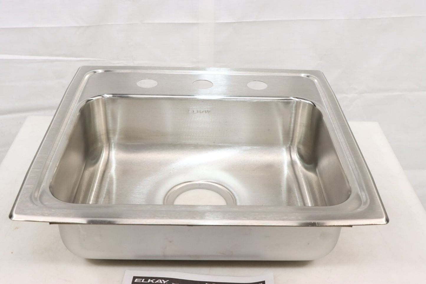 Elkay LRAD1918553 Lusterstone Classic Single Bowl ADA Drop-In Sink, 3 Holes