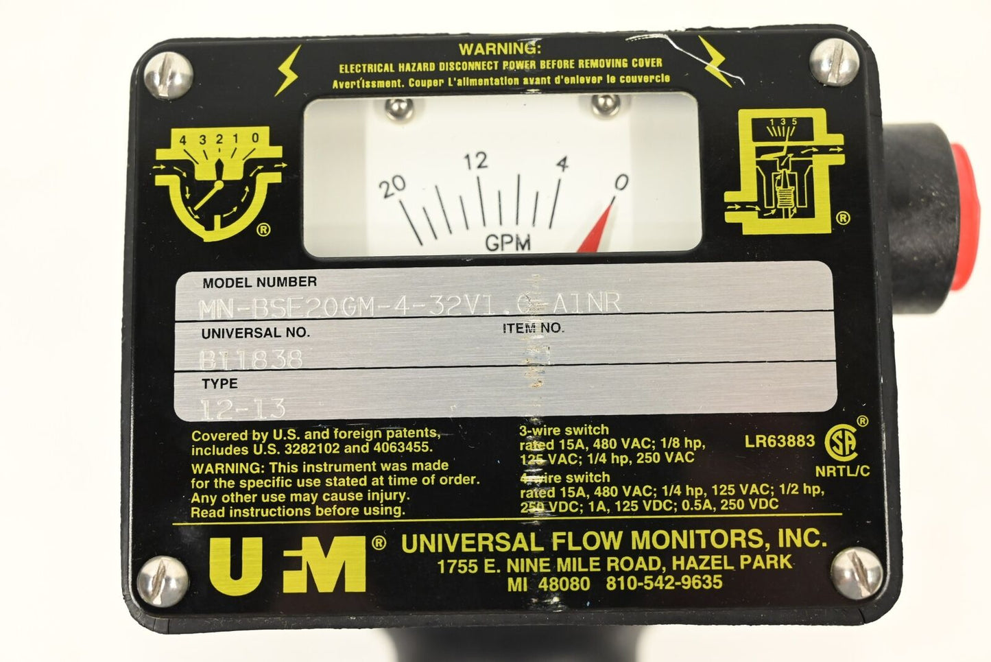 Universal Flow Monitor (UFG) MN-BSE20GM-4-32V1.0-A1NR Flow Meter