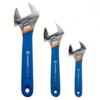 Jonard Tools AW-6810 Adjustable Wrench Set, Alloy Steel