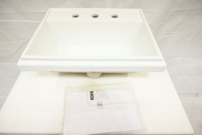 Kohler K-2991-8-0 Tresham 20" Drop In Bathroom Sink w/3 Holes Drilled & Overflow