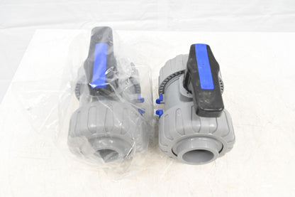 1-1/2 in. Plastic Socket Fusion Ball Valve- N27NRSPPRCT50  Pk of 2