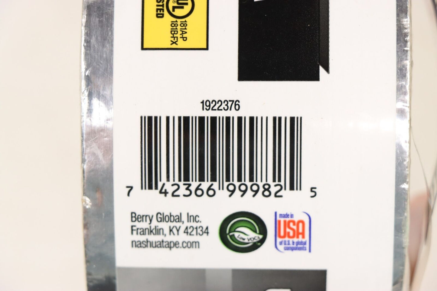 Nashua 1542698 2.5 in. x 60 yd. 324A Premium Foil HVAC UL Listed Sealer Duct Tap