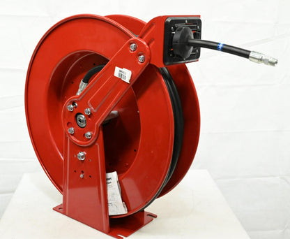 Reelcraft 81100 OHP Spring Return Hose Reel, 100 ft Hose Length, Red (DENT)