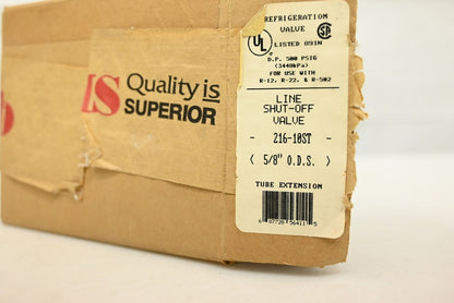 Superior 216-10ST Line Shut-Off Valve 5/8" O.D.S.