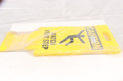 See All Industries REV-CWETF Floor Safety Sign, Yellow, 2 Pieces