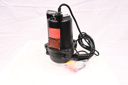 DAYTON Sewage Ejector Pump: 1/2, 110V AC, No Switch Included, 111 gpm - 4HU80