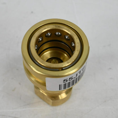 Eaton Hansen B6HP31 Hydraulic Quick Connect Hose Coupling, Brass