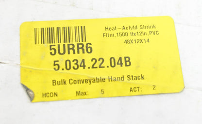 Heat Activated Shrink Film 5URR6 12 in Roll Width