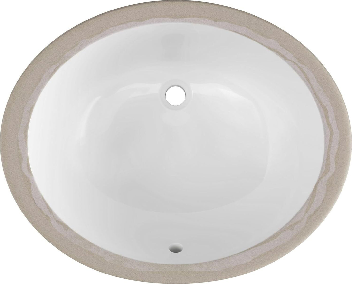 ProFlo PF1714UAWH Comstock 19-1/2" Oval Vitreous China Undermount Bathroom Sink