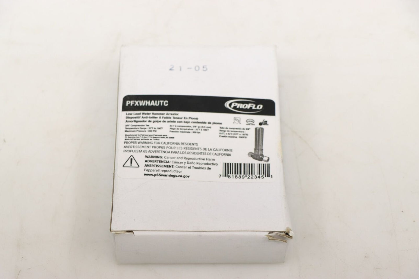 ProFlo PFXWHAUTC Low Lead 3/8" Comp Water Hammer Arrestor